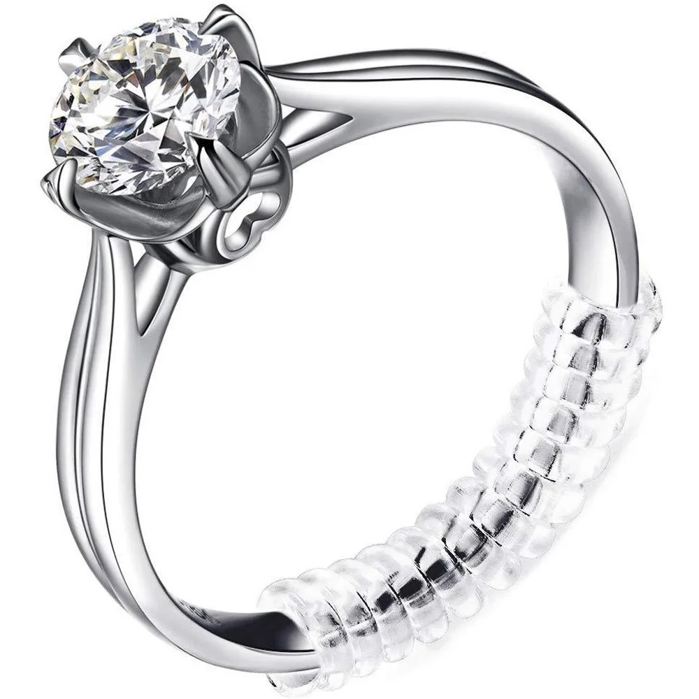 

12 шт. набор, спиральное основание, инструмент для регулировки размера кольца, пружинное кольцо, затяжка, прозрачное невидимое кольцо, намоточная проволока для женщин