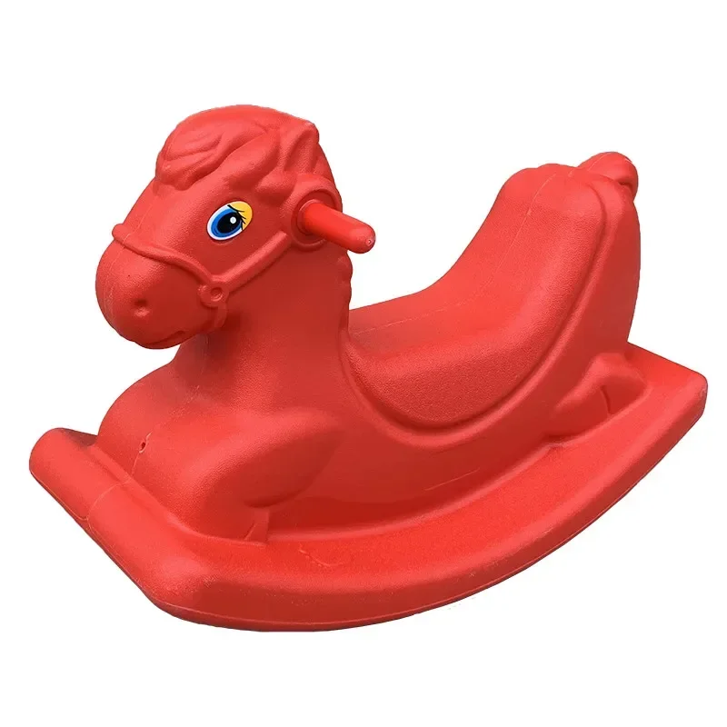 

Kindergarten rocking horse wooden horse thickened plastic outdoor indoor toys Children's rocking horse rocking chair