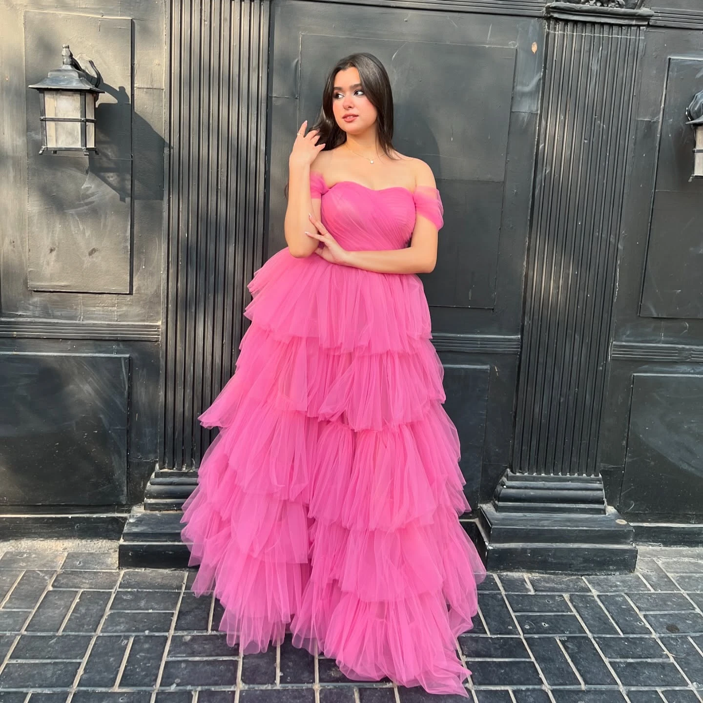 

EDECPBM Customized Evening Dress Woman Robes Soirée 2025 Women Evening Dresses for Special Occasions فساتين سهرة Pink Prom Party