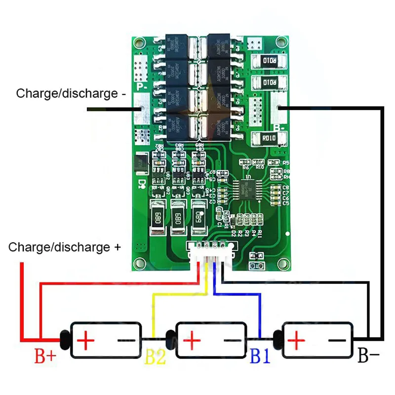3S 9.6V 20A Lithium Iron Phosphate Lifepo4 Battery Protection Board with Balanced Temperature Control