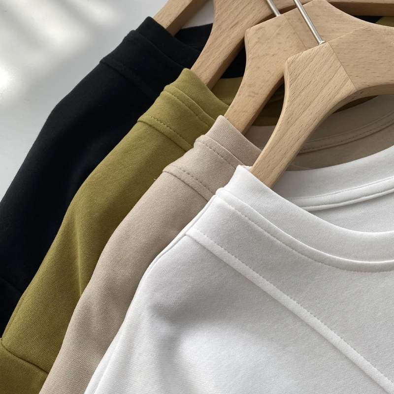 

Летняя футболка ort Sve round Ne, женская футболка ort Sle Faion Design, асимметричный подол, корейская версия, свободный крой, чистый ...