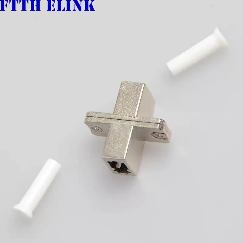 محول بسيط LC مع شفة معدنية ، مقرنة الألياف البصرية ، حاوية بلاستيكية زرقاء ، خضراء ، LCAPC ، ftthELINK ، 50