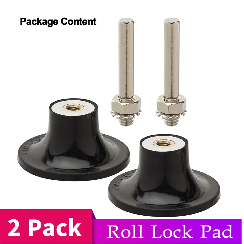 2Pcs 2-Inch Roll Lock Sanding Discs Holder Roll Lock Disc Pad Quick Change Adapter with 1/4 Shank for Grinding and Polishing