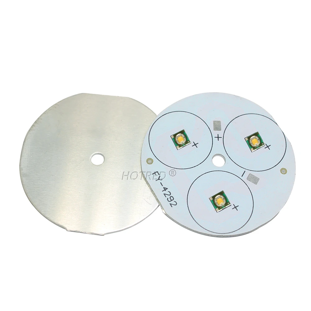 3W 9W LED PCB Board Welding Install 3X1W 3X3W XE2 3535 Chip Diodes Round Aluminum Base Plate Warm Cold White 450nm 660nm Celling