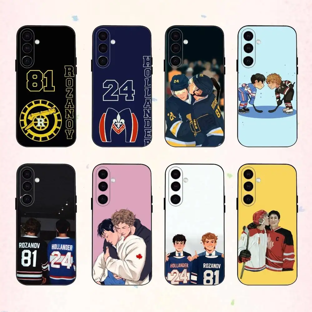 Coque de téléphone r-rivalry chauffée en H pour hockey sur glace, pour Samsung Galaxy A73,A72,A71,A70,A53,A52,A51, autres coque noire souple