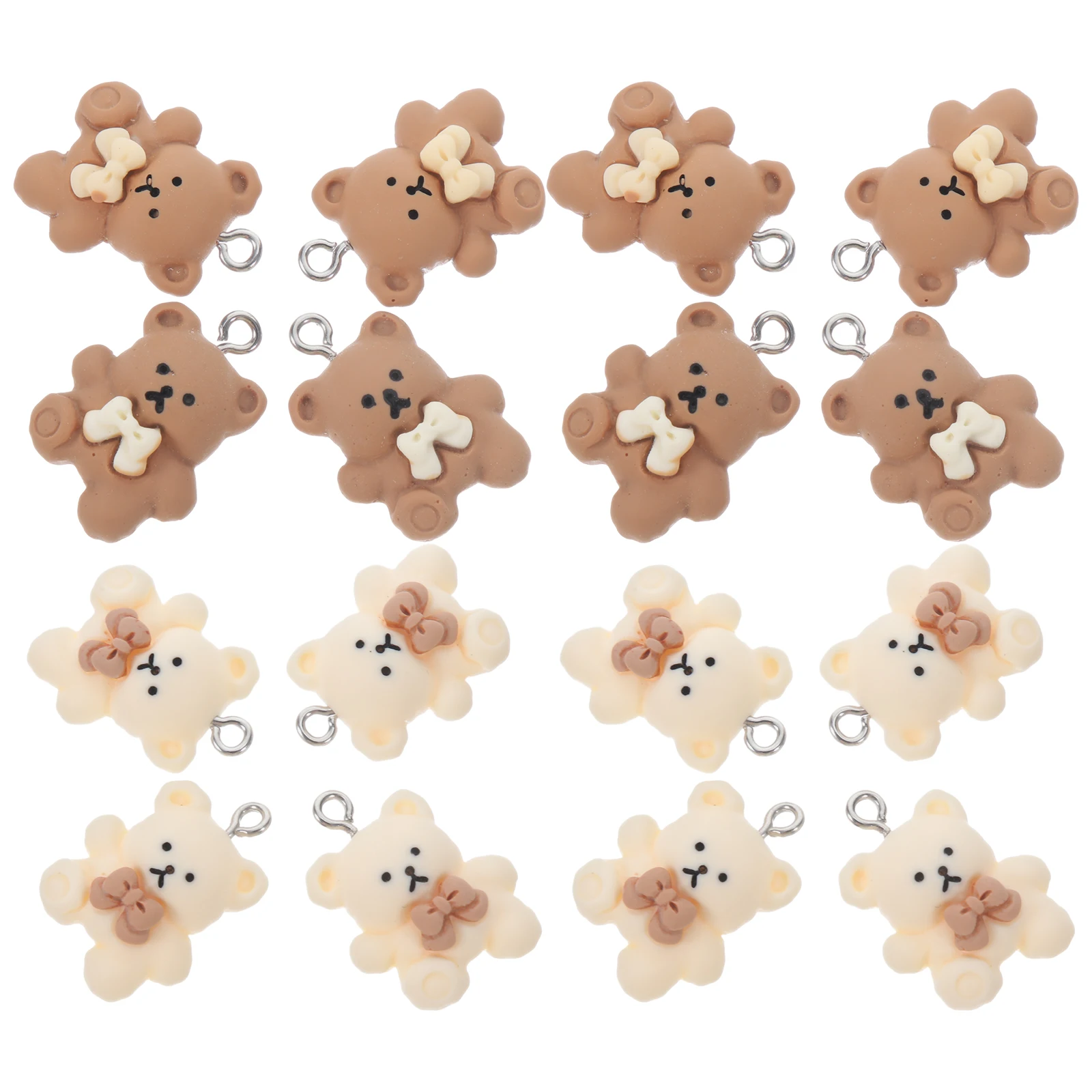 

24 Pcs Bear Pendant Charm Bracelet Trinkets Bead Jewelry Making Resin Cute Charms
