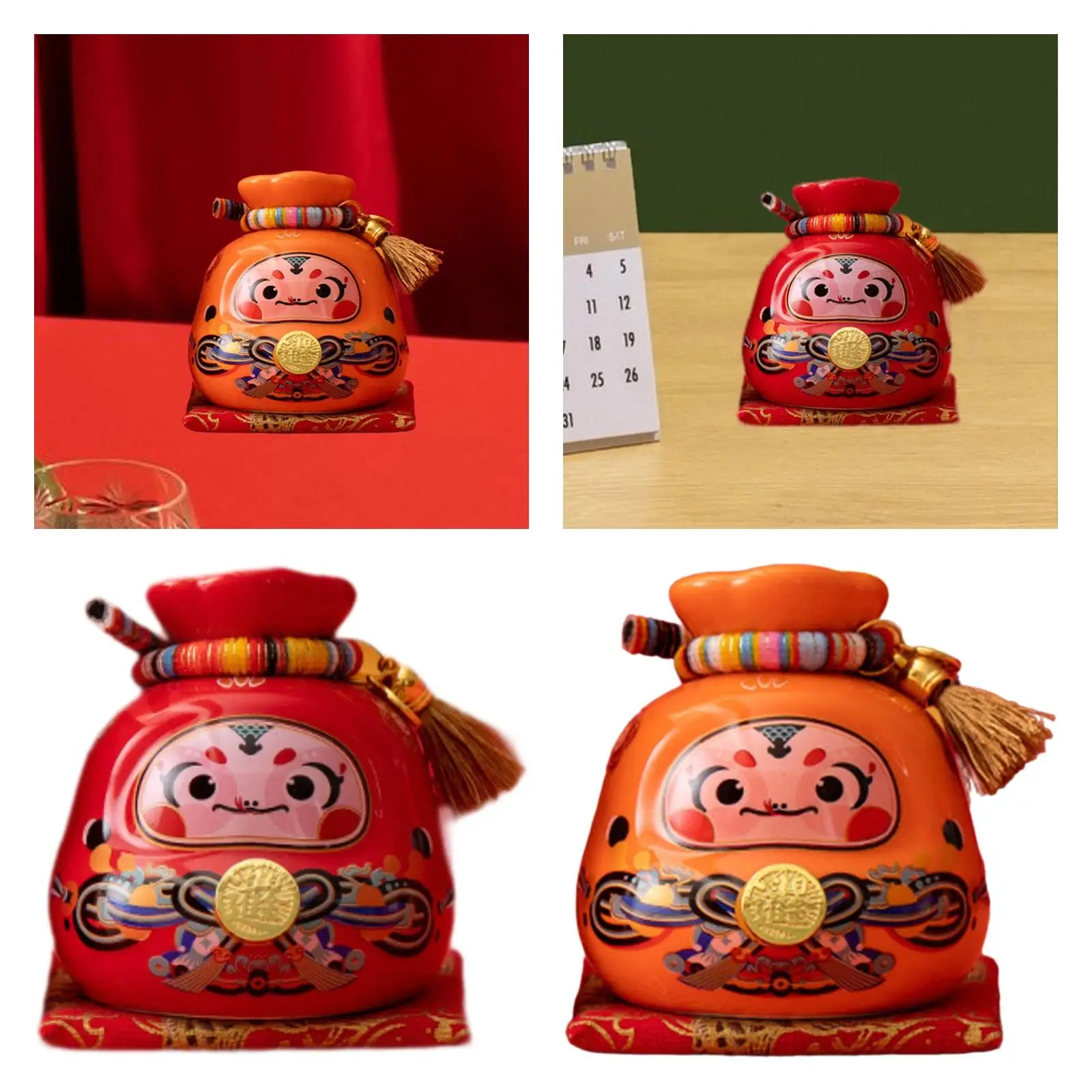 

Lucky Bag копилка, коробка для экономии денег, подарок на день рождения, центральная часть стола для хранения, керамическая фигурка на Рождество, китайский Новый год