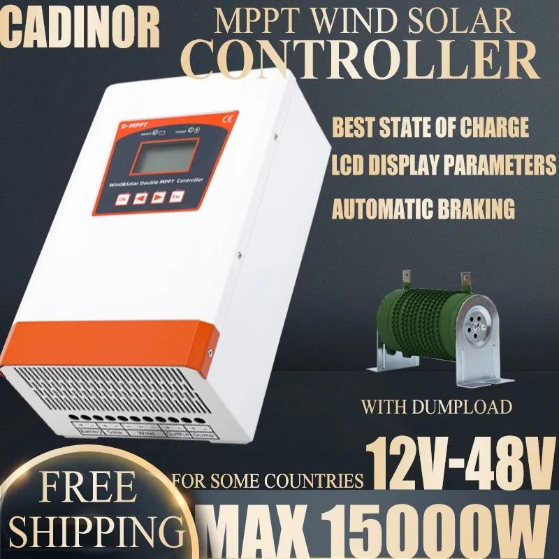 

3-15KW Home Appliance MPPT Charge Controller 5000W Solar/Wind Hybrid System 12v 24v 48v Auto Regulator For Home Use Wind Turbine