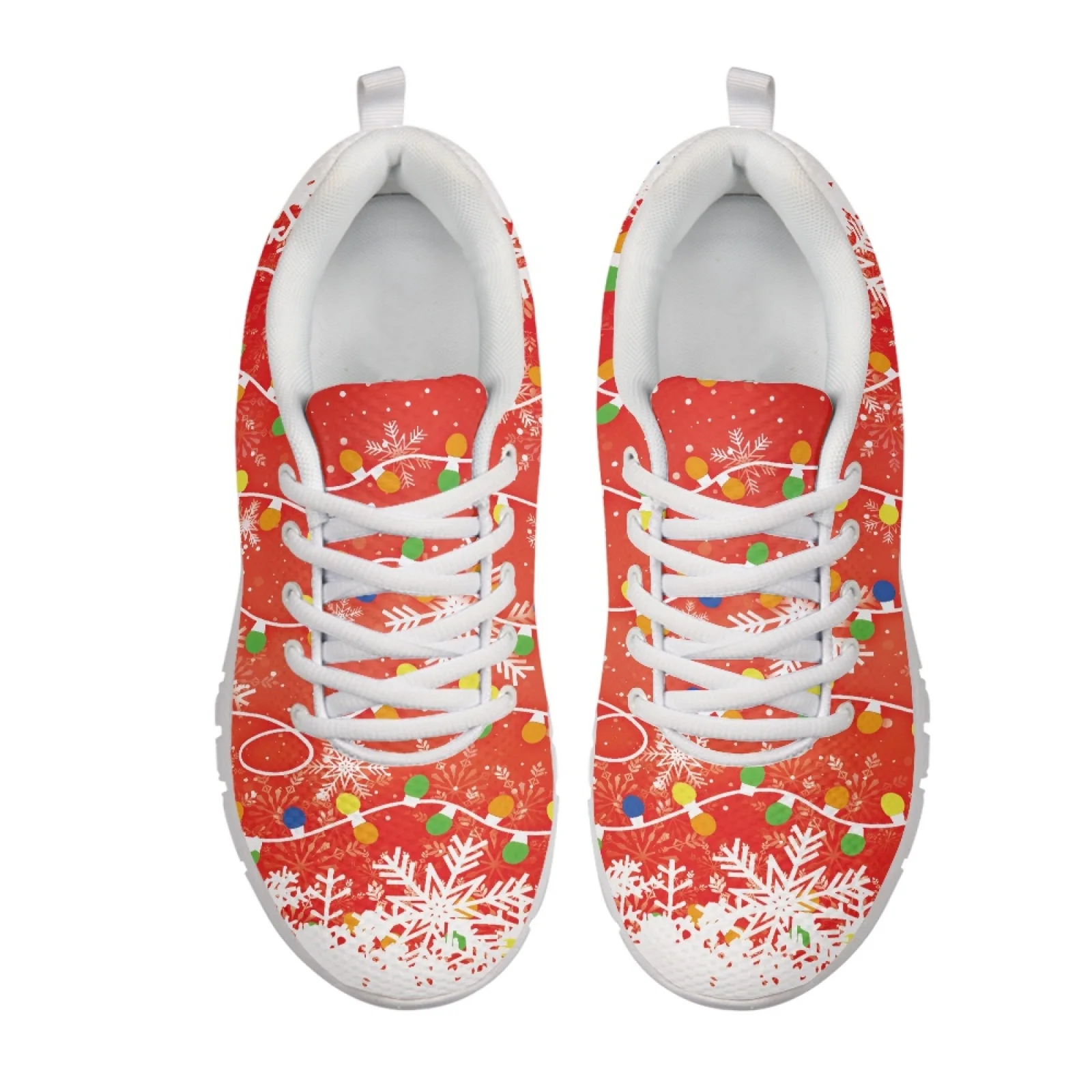 Coloranimal Anti-Slip Breathable Running Shoes for Men Mens Athletic Trainers for Travel Snowflake Winter Art
