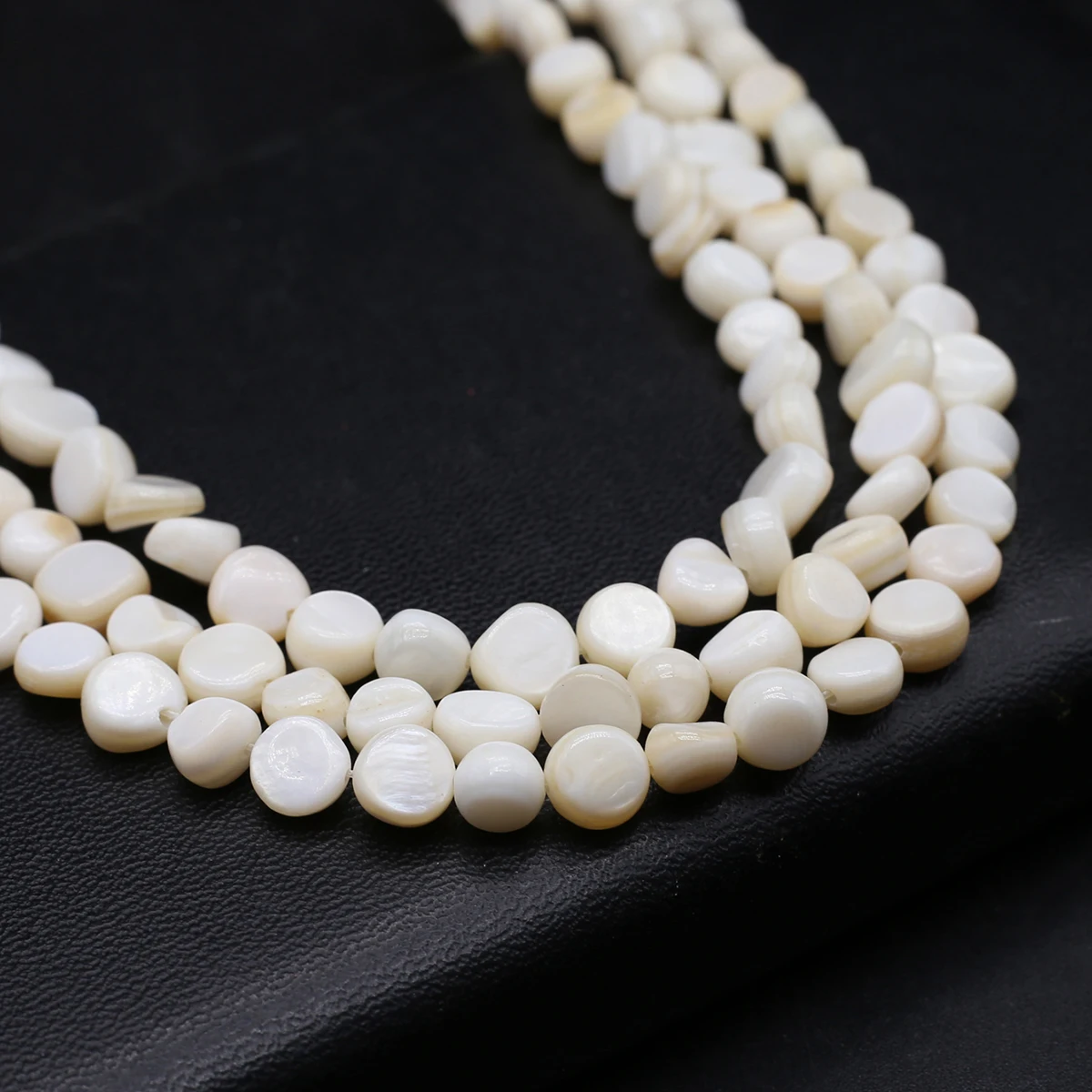 Natural Freshwater Shell Round Pieces Irregular Beads Charming Jewelry Making Necklaces Bracelets Waist Chains Accessories Gifts