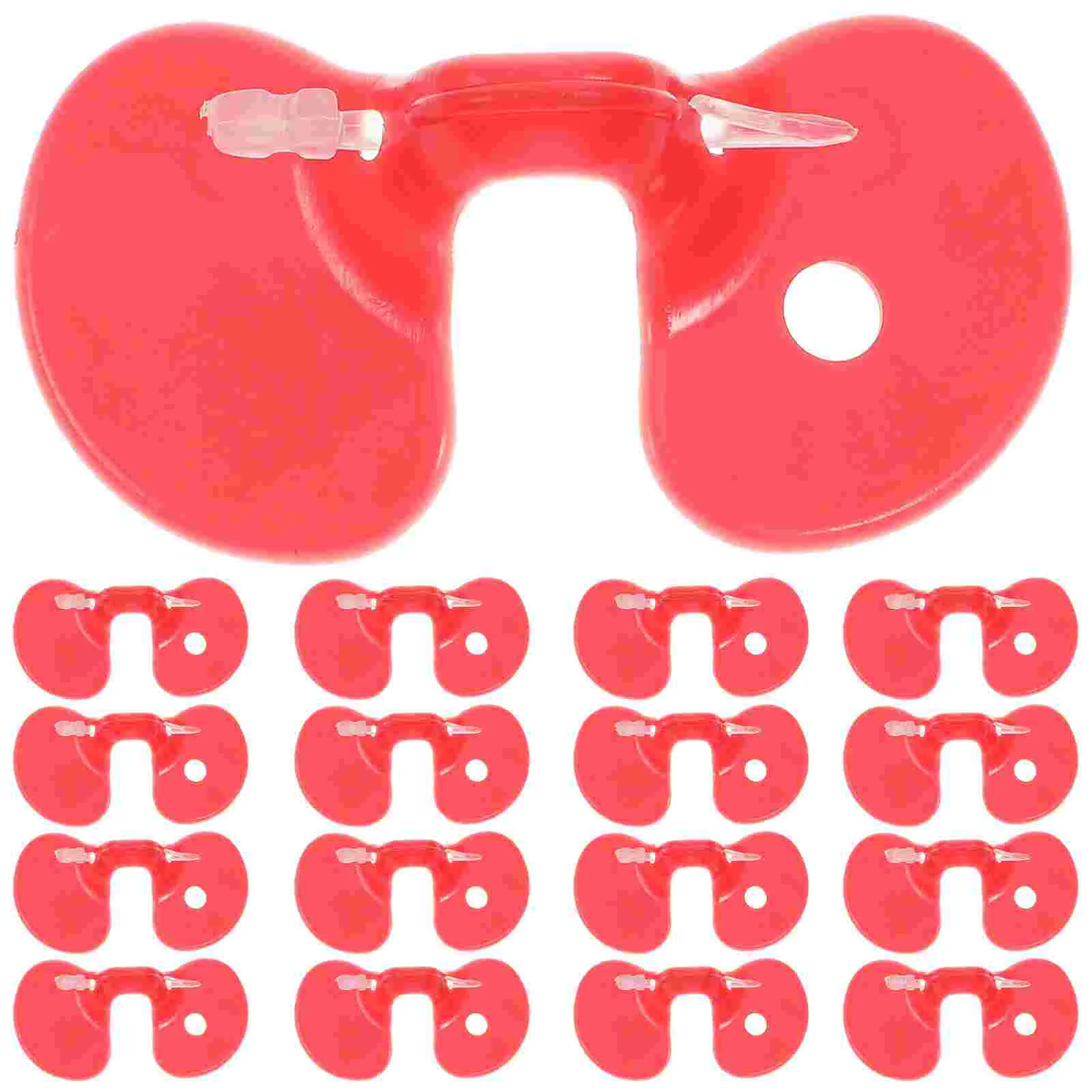 

100 Pcs Chicken Blinders for Pecking Breeding Glasses Eyepatch Farm Peepers Red Abs Spectacles