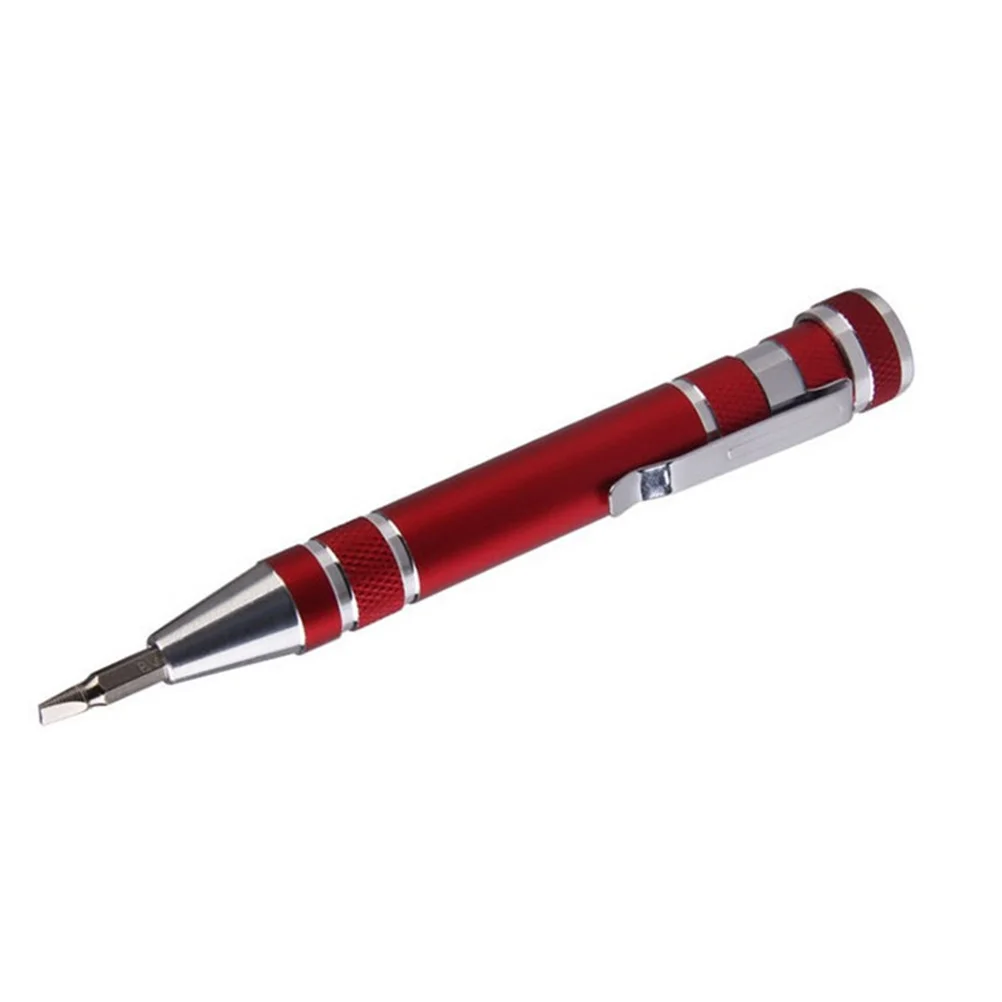 

Multifunction Screwdriver Pen Compact Aluminum Tool For Phone Repair Includes Driver Bits Clip Non-Slip Engraved
