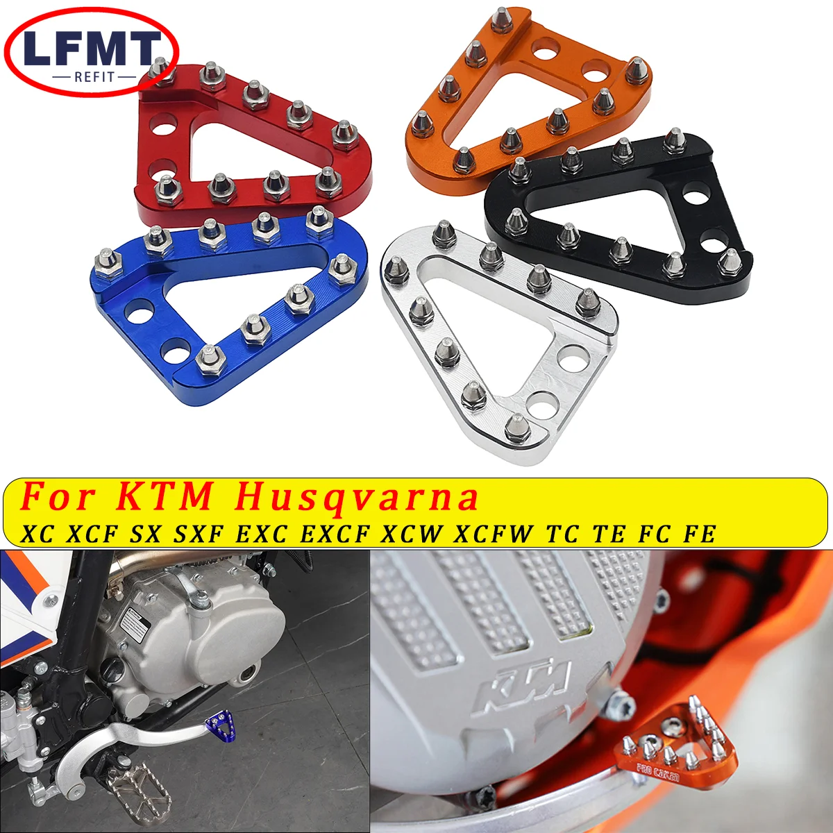 

Rear Brake Pedal Step Tip Plate For KTM SX SXF EXC EXCF XCW XCFW XC XCF For Husqvarna 125 150 250 350 450 2016-2023 2020