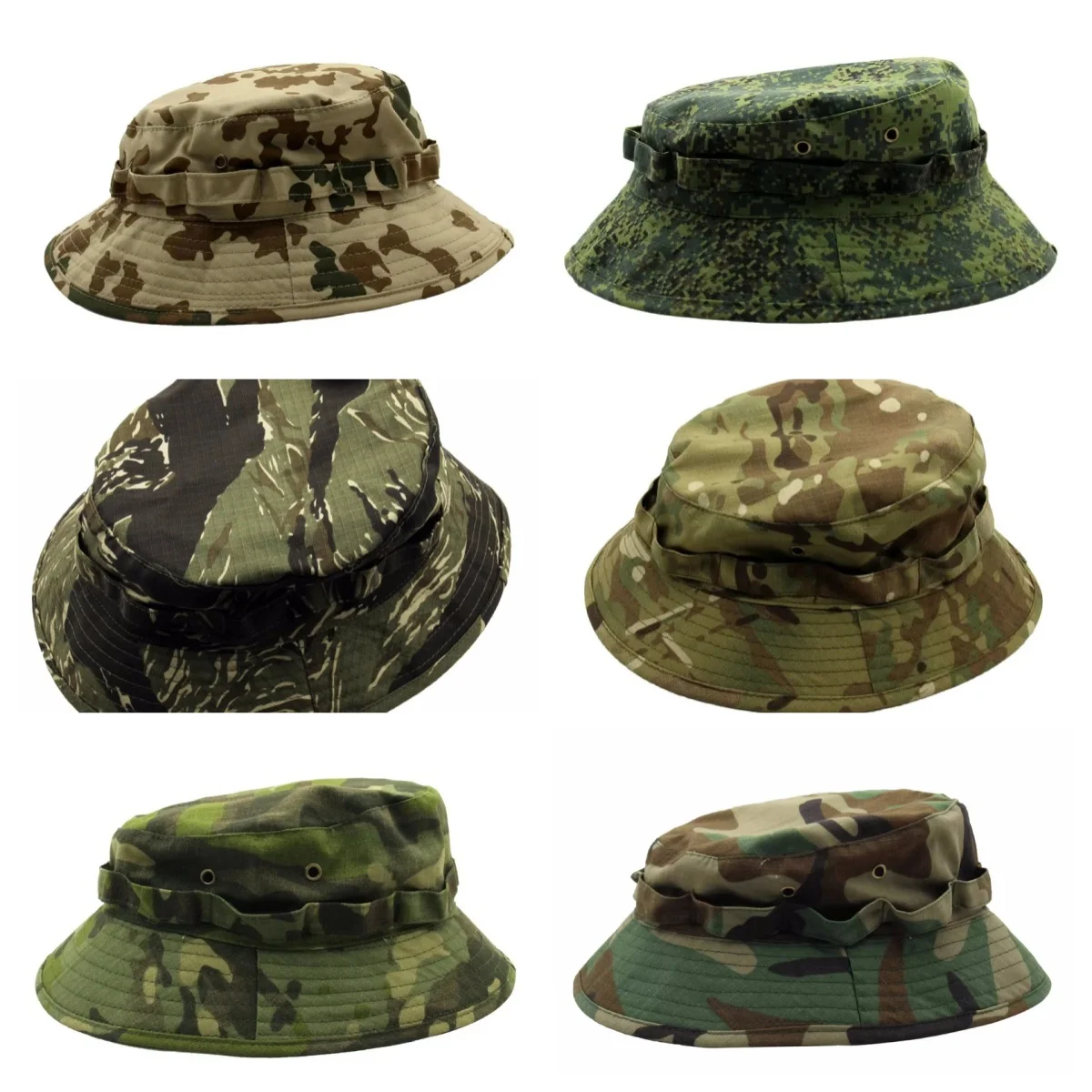 NEW Version Of Short Brimmed Benny Hat, Geely Tactical  Camouflage Narrow Brimmed Round Brimmed Hat, Battle Training Hat