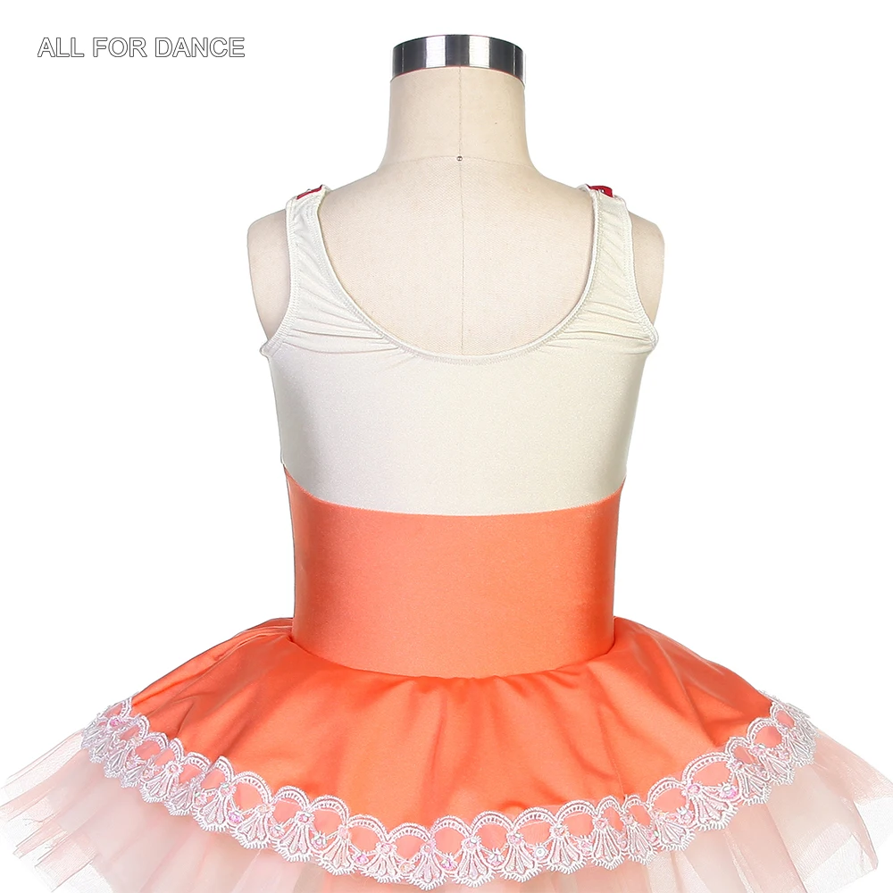 22537 Spandex Lijfje Meisjes Ballet Dans Kostuum Platter Tutu Rokken voor Prestaties Ballerina Dancewear Turnpakje Jurken