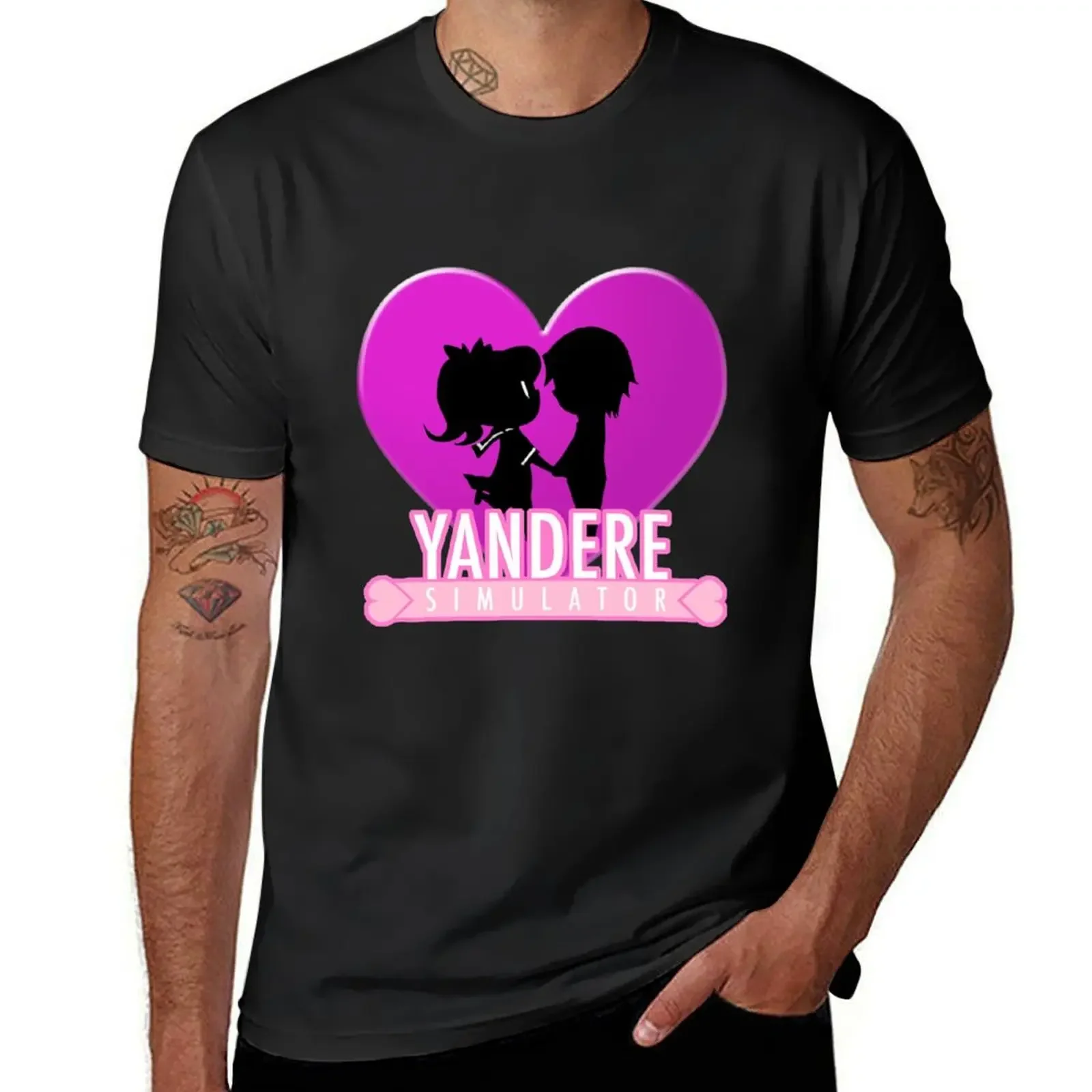

Yandere Simulator - Yandere Love Print T-Shirt korean fashion graphic t shirts men workout shirt