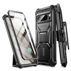 I-BLASON For Google Pixel 8 Pro Case Armorbox Full-Body Rugged Anti-Slip Bumper Case with Built-in Screen Protector & Kickstand