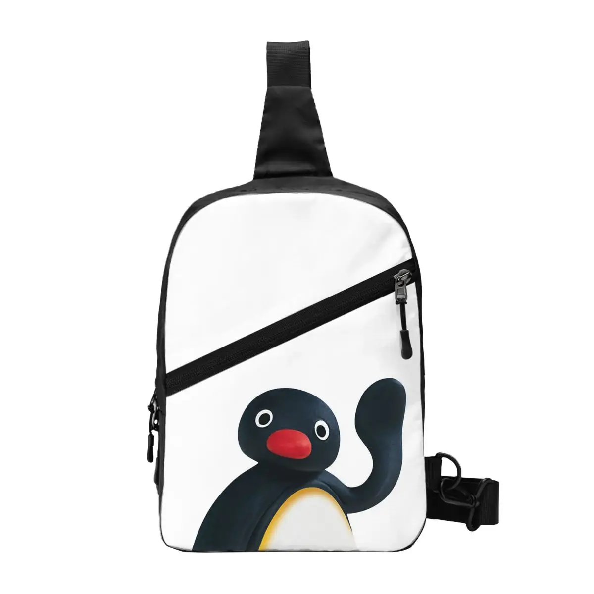 

Penguin Chest Bag Men Sling Crossbody Backpack Chest Bag Traveling Hiking Daypack Shoulder Bag