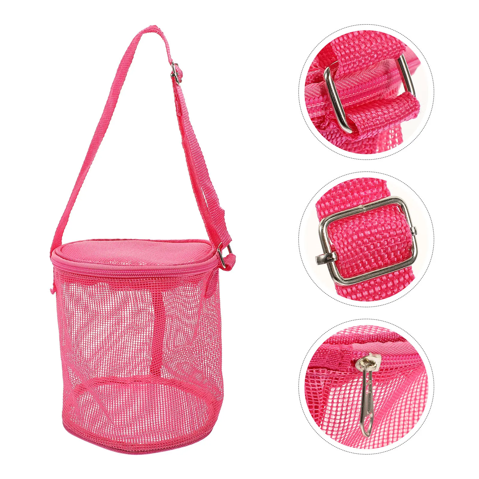 

Large Capacity Lightweight Mesh Beach Shell Bag Portable Foldable Sand-Free Storage Pouch for Beach Trip Outdoor Travel Swimming