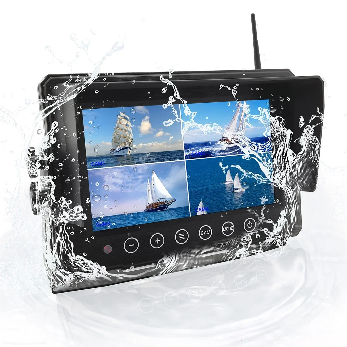 2.4g Digital  Backup System Kit 7 Inch DVR LCD waterproof dust proof Wireless Reverse for RV/Truck/Trailer/Bus