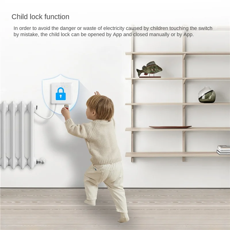 Termostato inteligente Wifi para radiador de calefacción de cable piloto, compatible con monitoreo de electricidad Ecowatt, Control remoto, Alexa Google-B61B