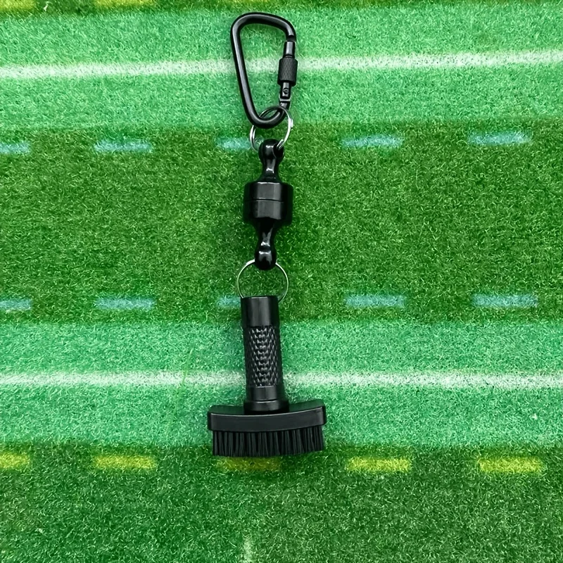 Mini Golf Droogreinigingsborstel met Verwijderbare Magneet, Sterke Nylon Borstelharen, Professioneel Reinigingsgereedschap voor Golfclubs
