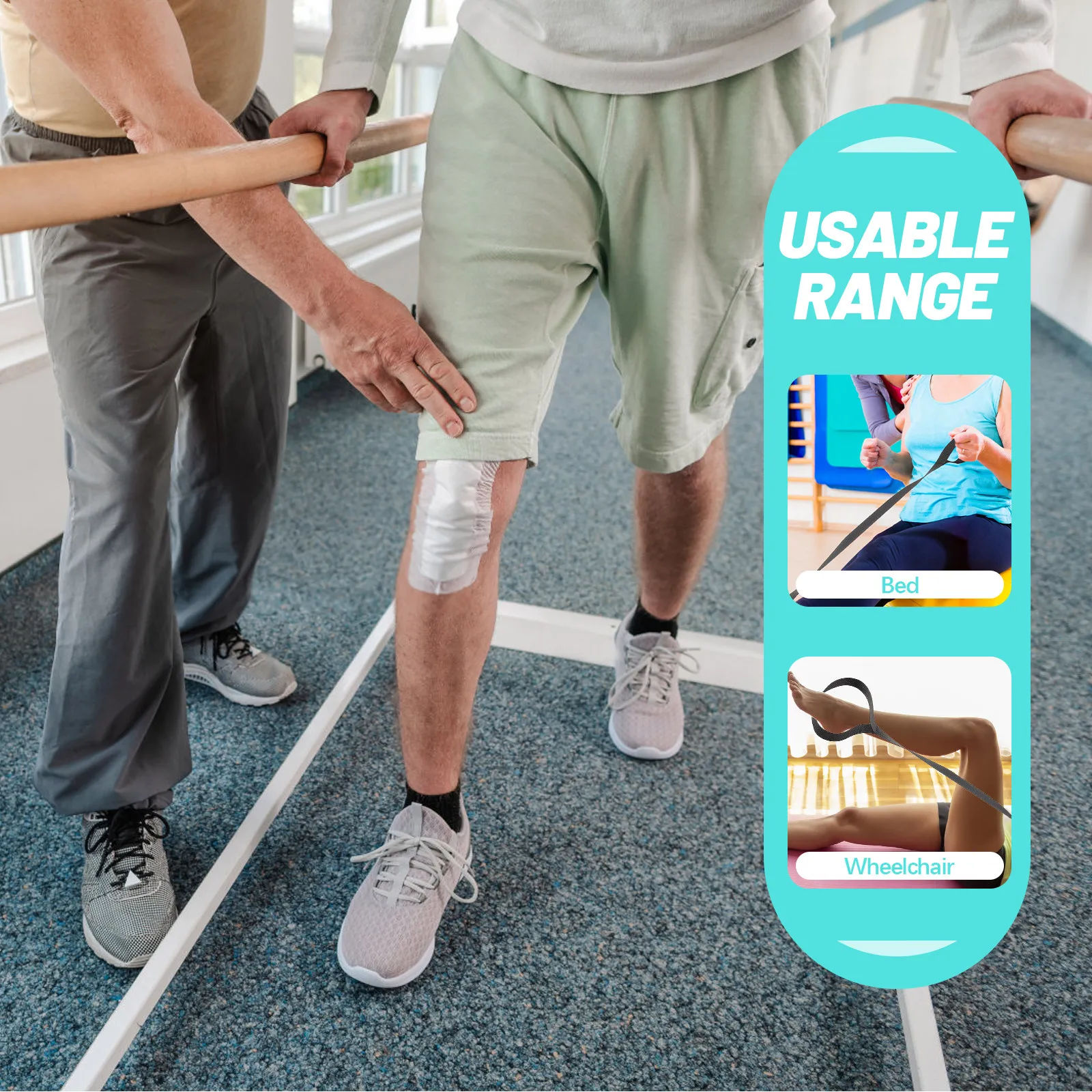 Premium Leg Lifter Strap for Post Surgery Mobility Thigh Weight Rings Leg Training Band for Occupational Therapists and Elderly