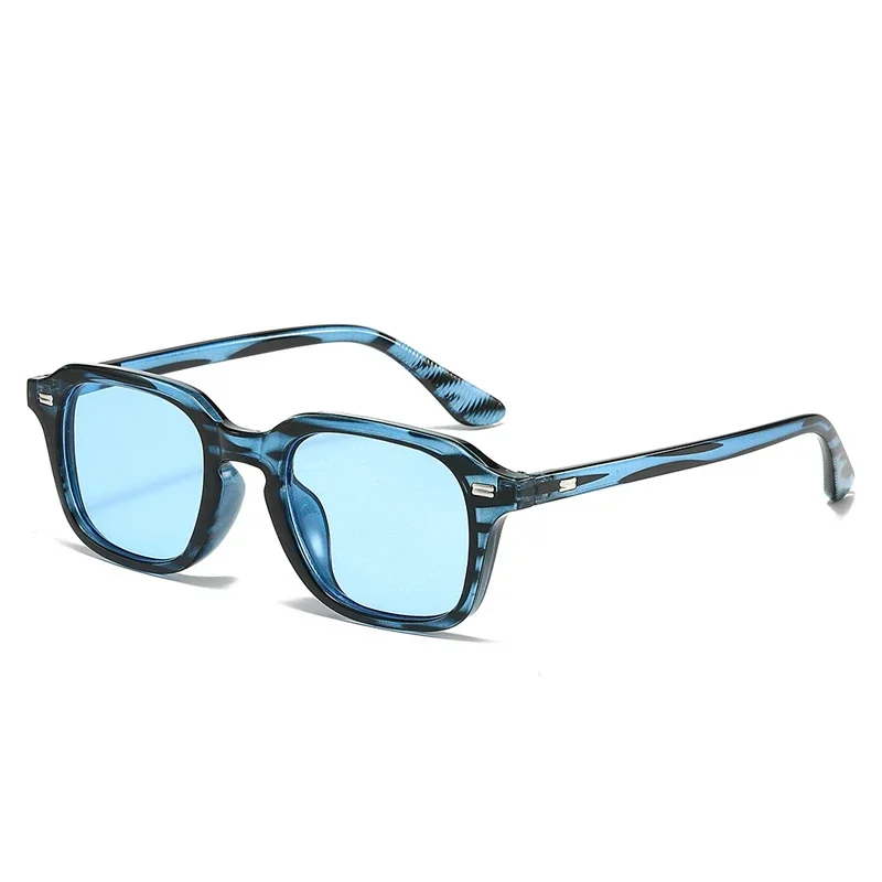 JNPCXI Quadrat Candy Farbe Frauen Sonnenbrille Retro Nieten Männer Trend Orange Sonnenbrille Shades UV400