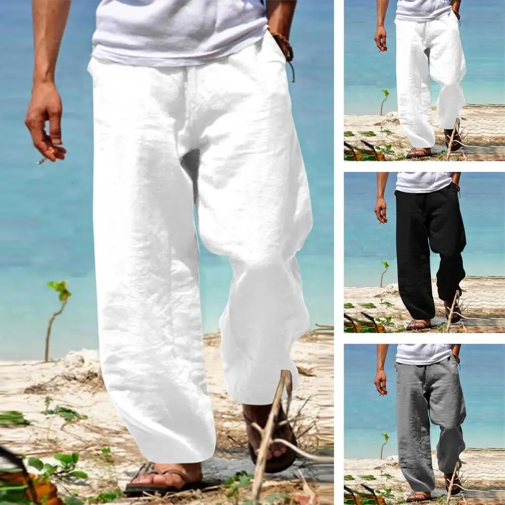 Comodi pantaloni Casual pantaloni Casual elastici in vita da uomo alla moda con tasche gamba larga per Streetwear Fashion Everyday Wear Men