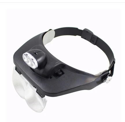 

Head mounted product with 3 LED lights inspection, eyelash embroidery, elderly reading, newspaper reading, magnifying glass