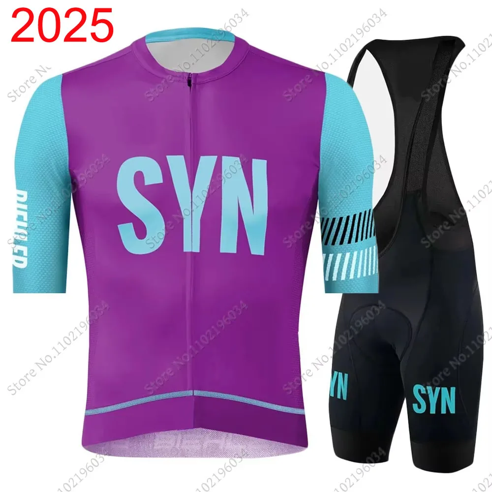 

Комплект велосипедного трикотажа SYN Team 2025, мужская одежда для велоспорта, рубашки для шоссейного велосипеда, костюм, шорты нагрудник для велосипеда, MTB Ropa Maillot