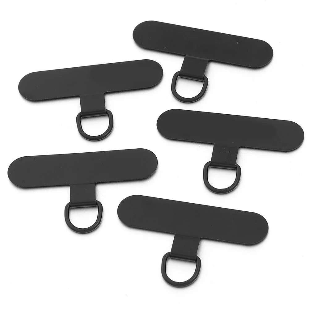 5 piezas de anillos en D de acero inoxidable para teléfono, parche de sujeción antipérdida, conector universal para colgar el cordón en la funda del teléfono móvil