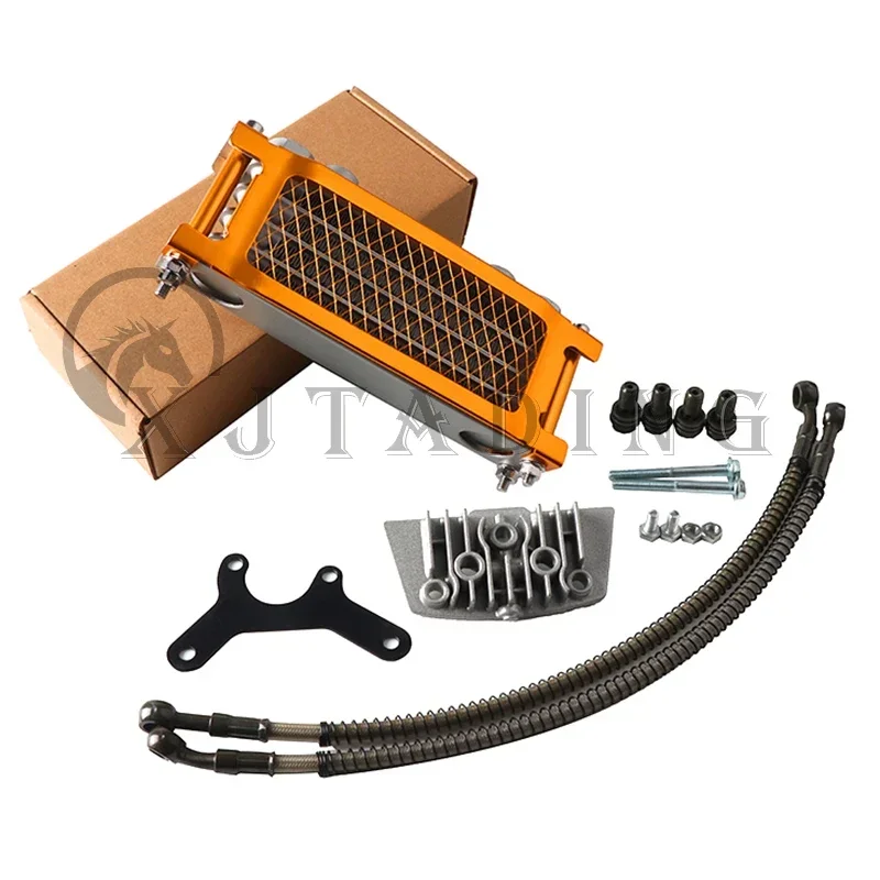 Motocross Universal 50cc-140cc Modifizierter Ölkühler Ölkühler-Kit für Honda Yamaha Kawasaki Dirt Bike Mopeds Enduro Motocross