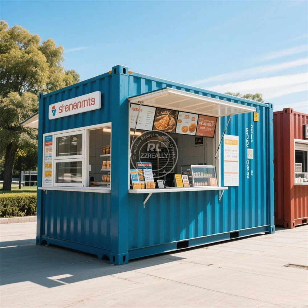 

Shipping Container Outdoor Kitchen Fully Equipped Coffee Kiosk Restaurant Container Conteiner Restaurant Bar for Sale