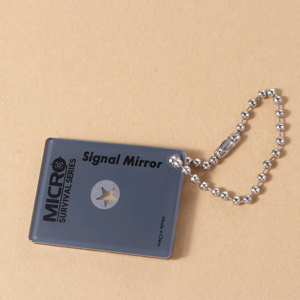 

Portable Reflective Outdoor Signal Mirror Multifunction Daylight Rescue Mirror Traval Practical Survival Mirror Hiking Camping