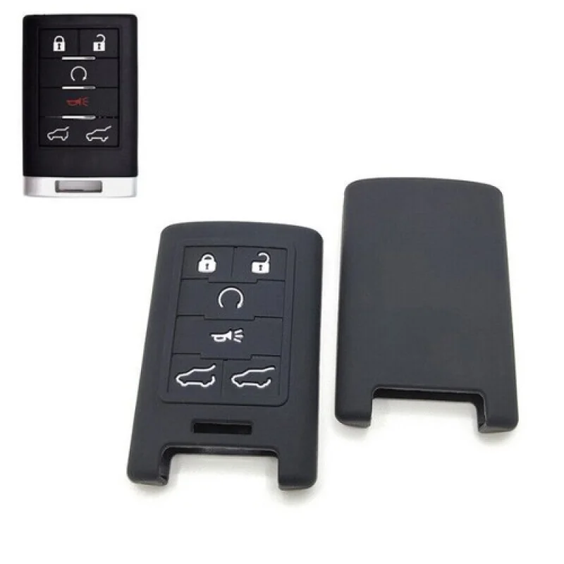 

A+ Silicone Car Remote Key Fob Case Cover Holder Bag For Cadillac Escalade ESV EXT