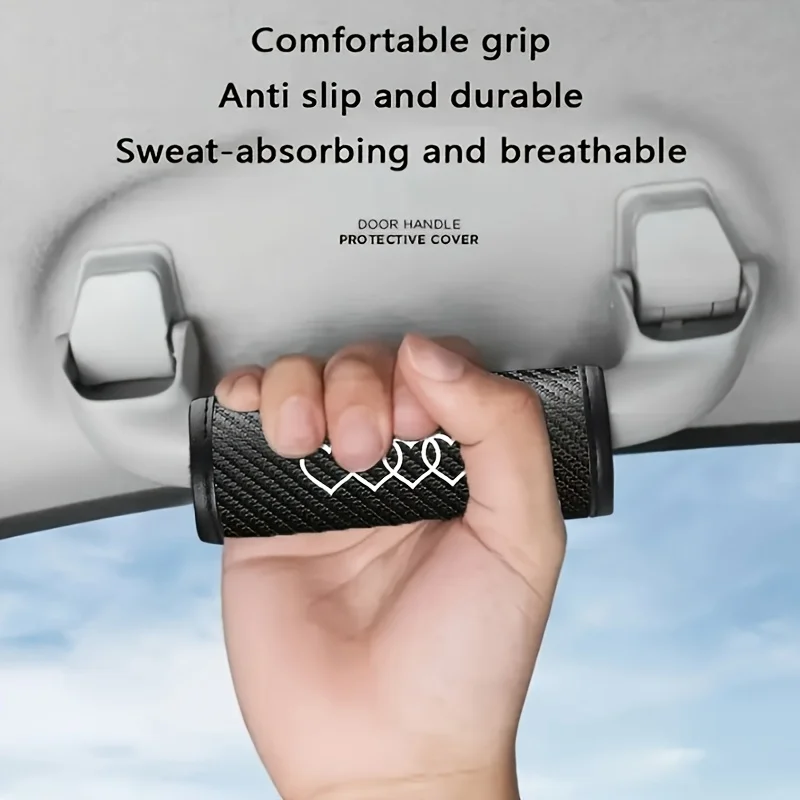 Love-themed pattern design, car roof handle protection cover, resistant to scratches and impact, precisely fits