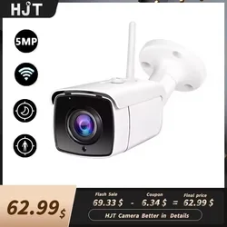 HJT 5MP IMX415 3.6mm WIFI IR Gece Görüş Apartmanı İnsan Algılama TF Kart Ses Camhi Güvenlik Gözetleme Girintisi