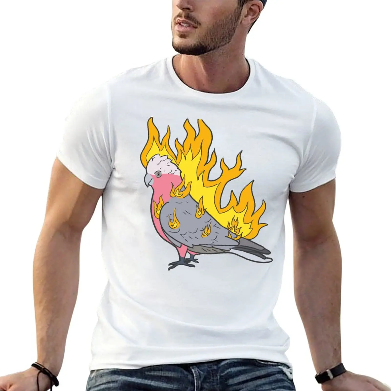 

YAH FLAMIN' GALAH T-Shirt man t shirts for men t shirt for man t shirt men 100% cotton luxury brand T-shirt