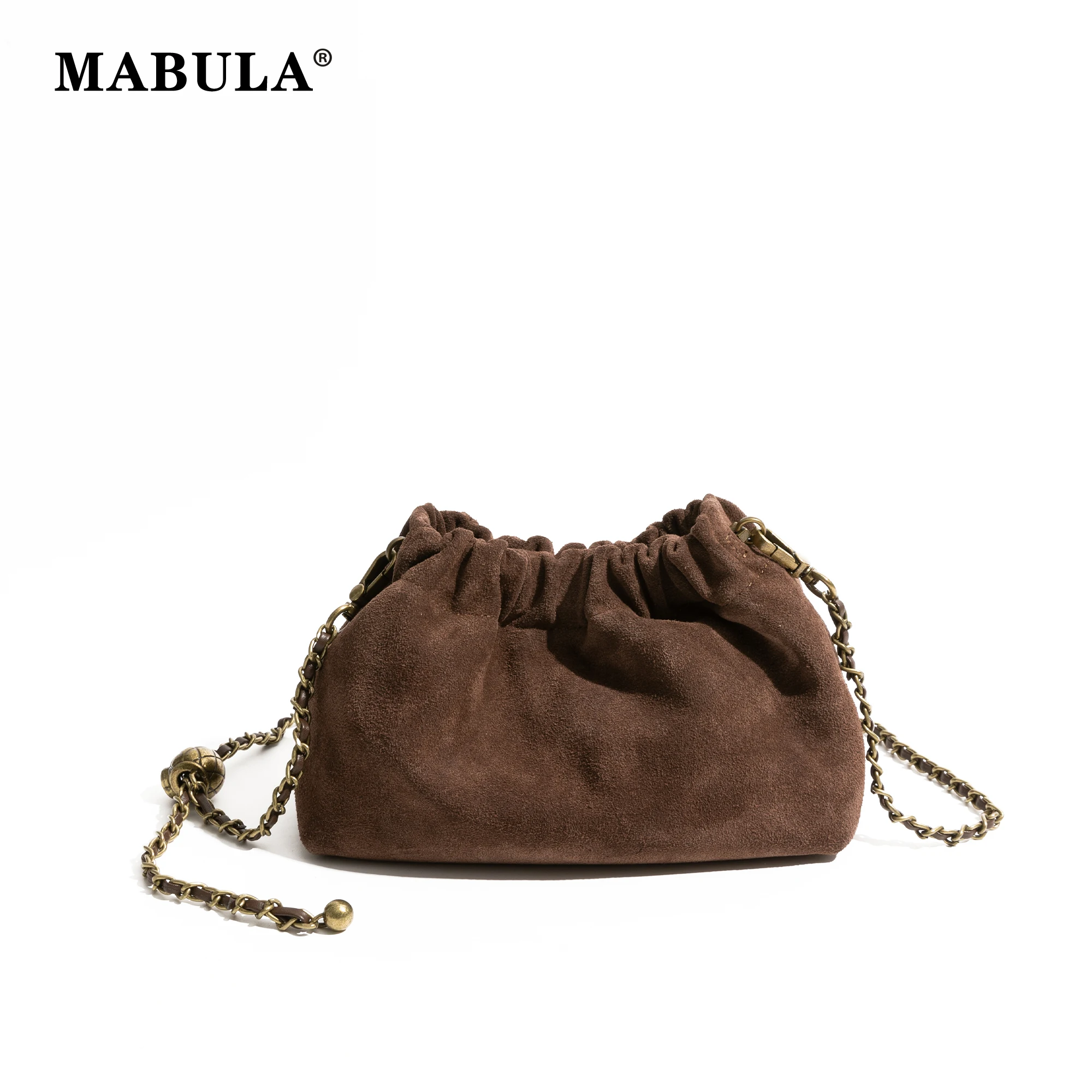 

MABULA Women Chic Design Cloud Flap Bag Satchel Armpit Shoulder Bag Winter High Quality Chamois Female Crossbody Bag Hobos