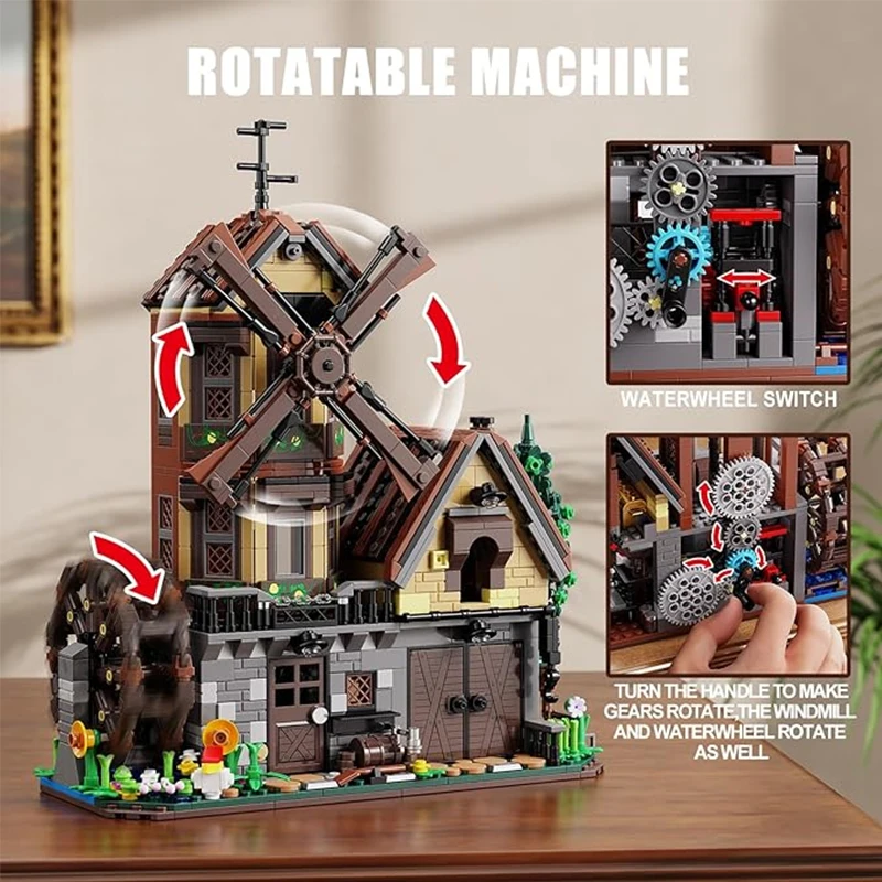 set-di-costruzioni-street-view-blocchi-di-costruzione-in-legno-con-mulino-a-vento-girevole-e-casa-della-fattoria-con-luci-regali-di-compleanno-e-festivita