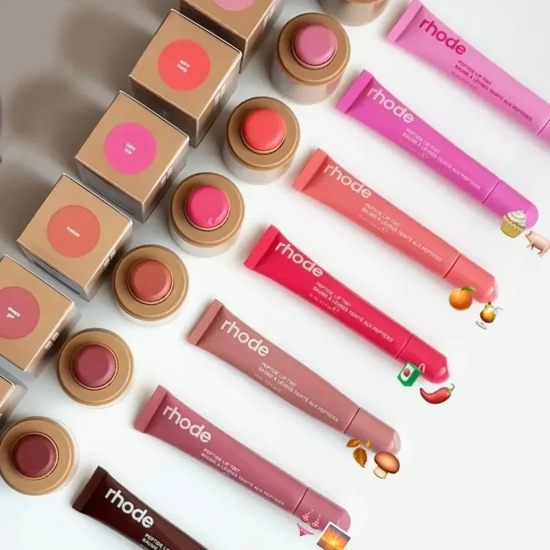 شعبية الأزياء ملمع الشفاه أحمر الشفاه طويلة الأمد ترطيب ترطيب الشريط للماء مسحوق أحمر الخدود عصا فتاة ماكياج