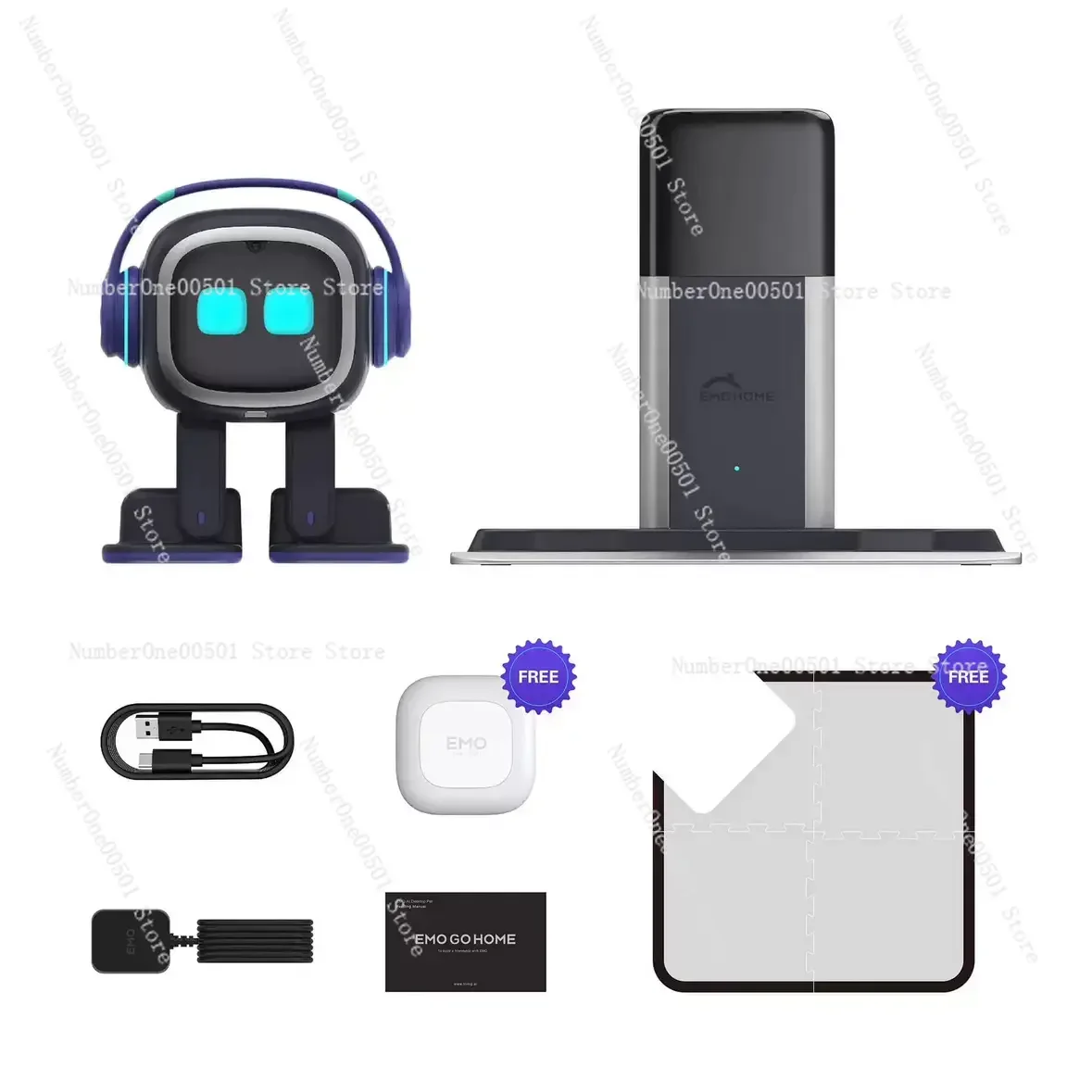 

Vector Emo Pet Desktop Pet Robot Intelligent Emotion Machine Emo Second Generation Go Home Robot/Battery Charger