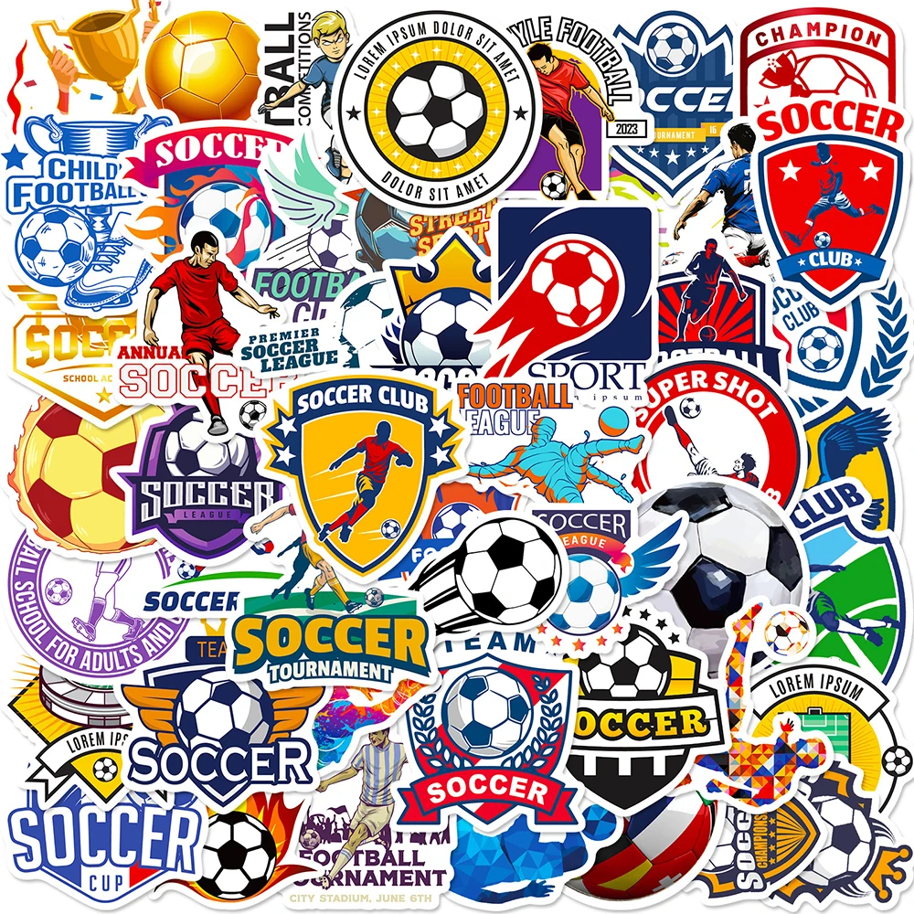 10/30/50PCS Sports Football Soccer Cartoon Stickers Waterproof Graffiti Laptop Phone Luggage Scrapbook Car Kids DIY Sticker Toys