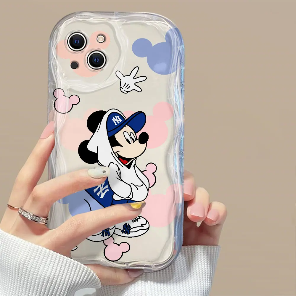 Mickey-ミニーウェーブ3Dシリコンケース,iPhone用デラックスソフトケース,iPhone 16,15,14,13,12,11 pro max,mini,x,xr,xs max,8、7、6s plus