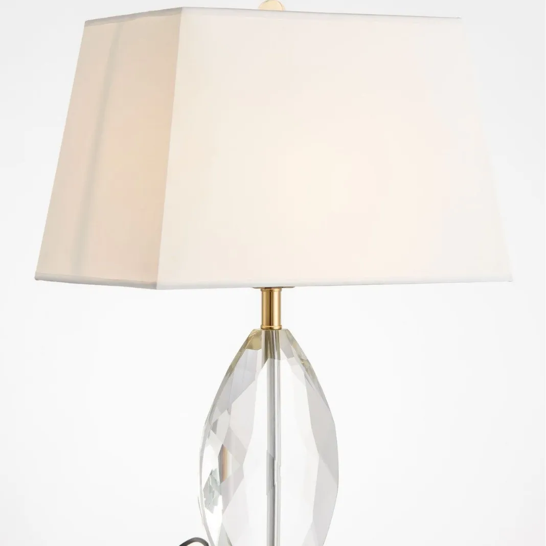 

Crystal table lamp, simple model house villa living room bedroom bedside table lamp