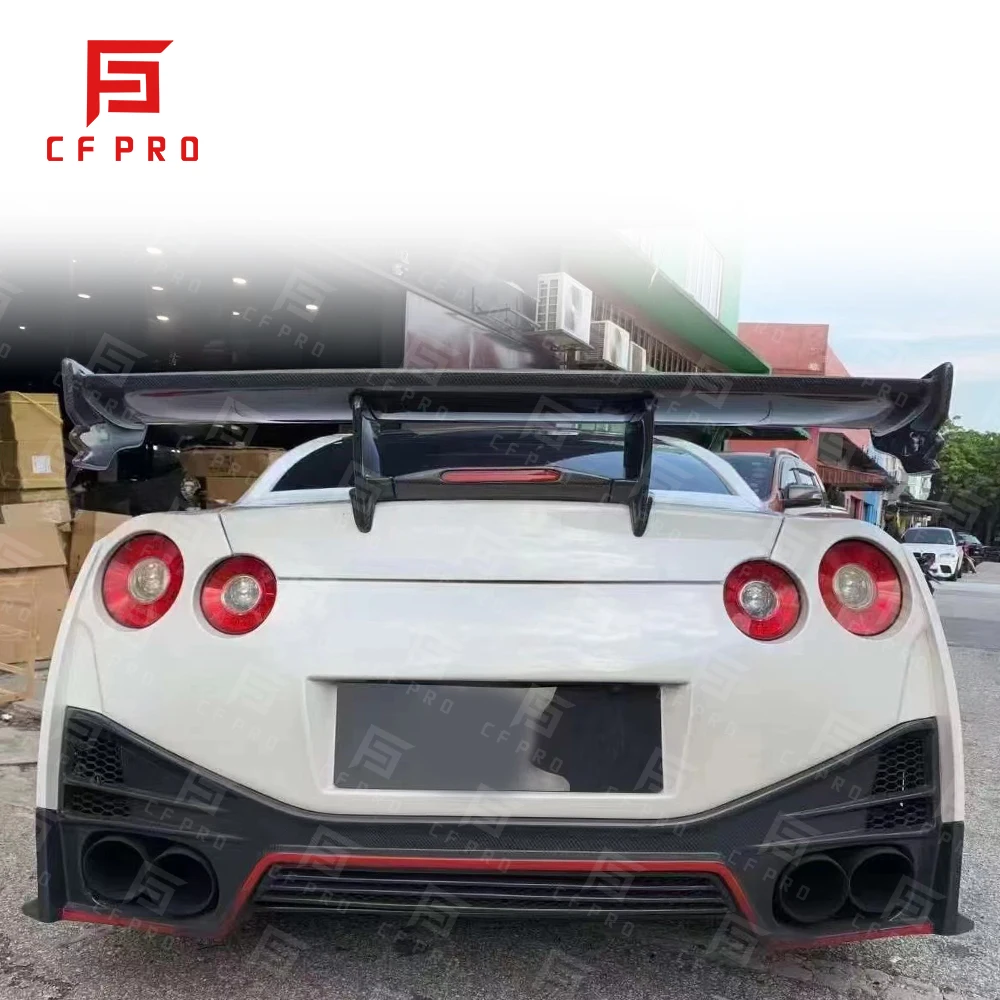 Nismo Style FRP Front Rear Bumper Lip Side Skirts Rear Trunk Spoiler For Nissan GTR R35 Body Kit Car Accessories