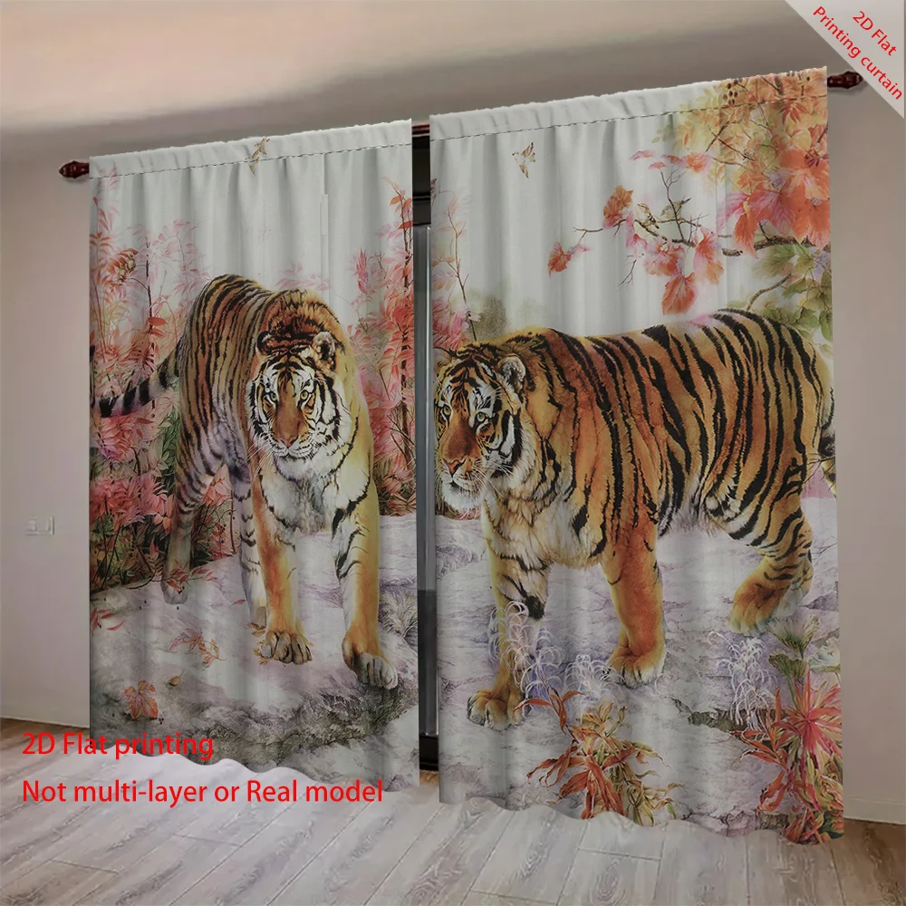 

Forest animal printed curtains, home decoration curtains, bedroom, living room, dormitory and office sunshade curtains