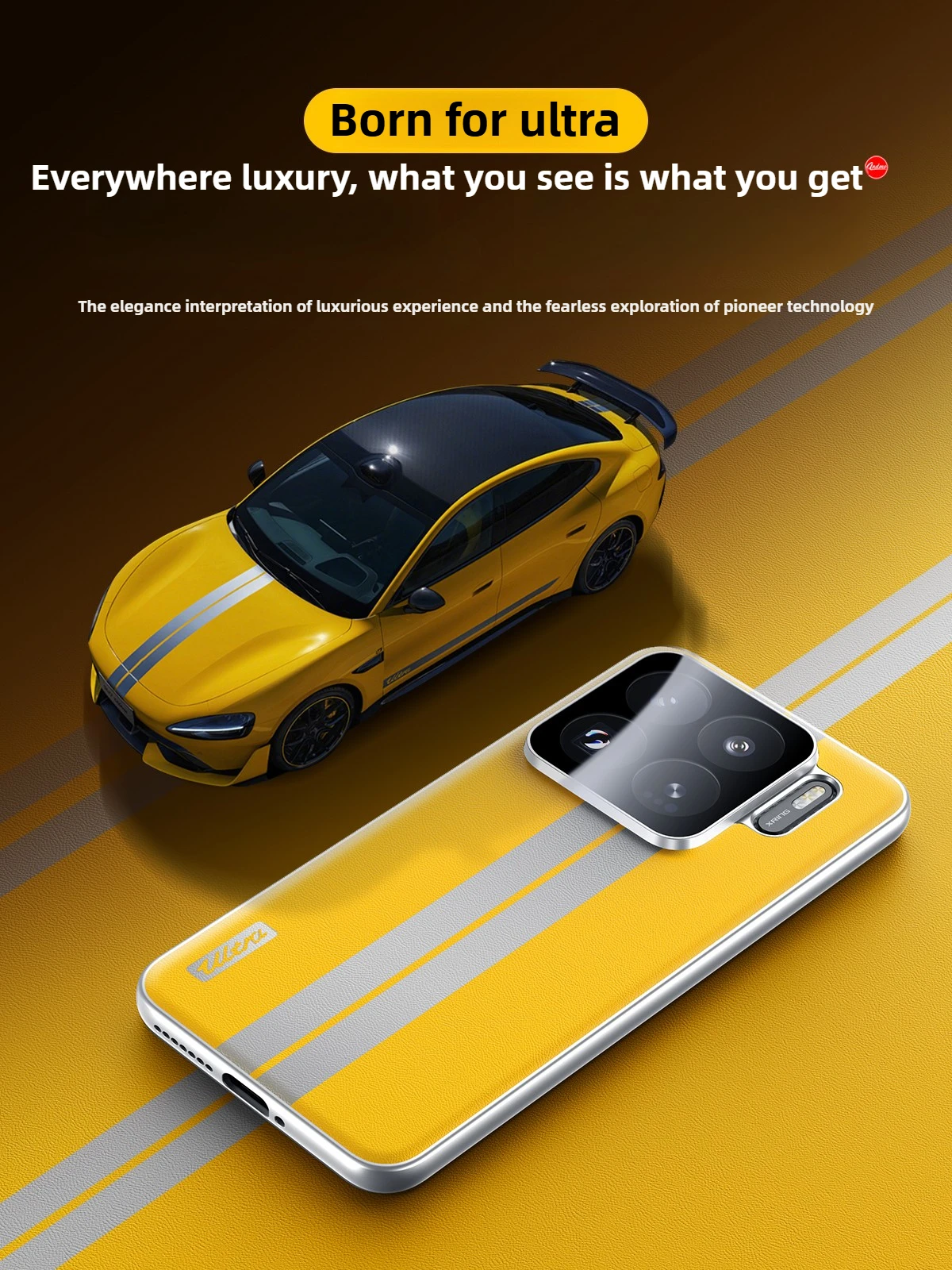 

[Seconds change SU7 Ultra] for Xiaomi 15S Pro Case New Lens All-inclusive Genuine Leather Personality Fashion Phone Case