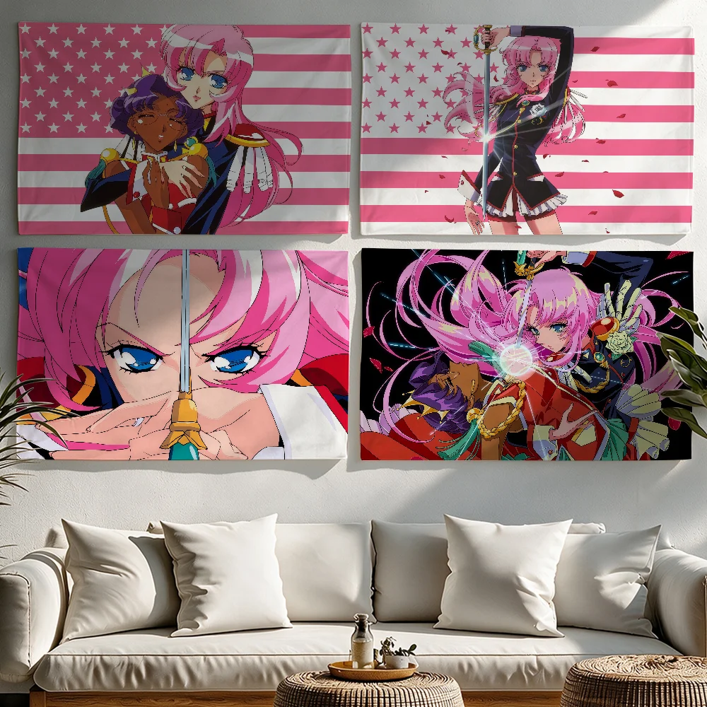 A-Adolescence of U-Utena flag Tapestries Outdoor Parties Bedrooms Living Rooms Dorm Rooms Wall Decor Banners Gifts